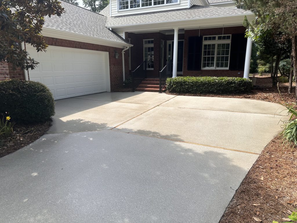 driveway after pressure washing