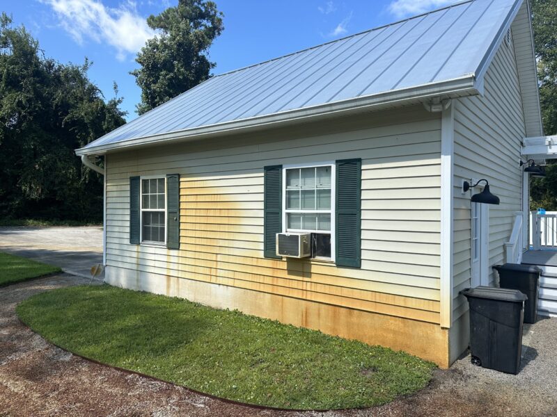 rust stains on the house