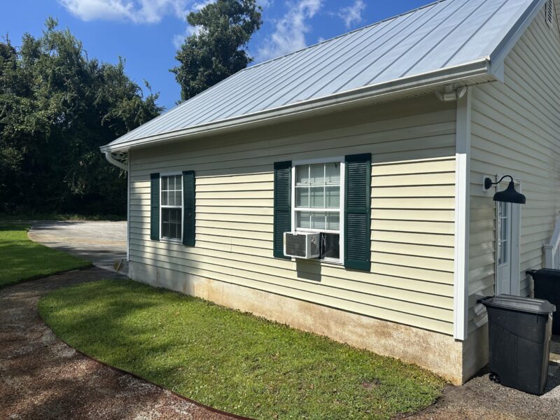 cleaned facade of the house